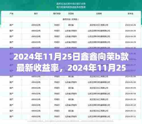 2024年11月25日鑫鑫向荣b款最新收益率,2024年11月25日鑫鑫向荣B款最新收益率,全面解读与案例分析