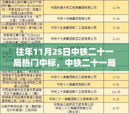 中铁二十一局热门中标项目详解,从入门到精通的中标步骤揭秘