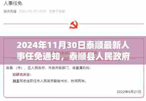 泰顺县人民政府人事任免通知公告(最新更新)