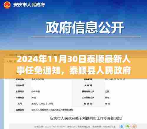 泰顺县人民政府人事任免通知公告(最新更新)