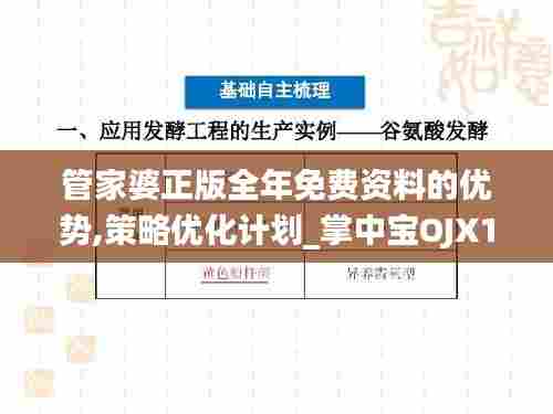 管家婆正版全年免费资料的优势,策略优化计划_掌中宝OJX12.923