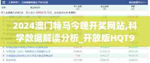 2024澳门特马今晚开奖网站,科学数据解读分析_开放版HQT95.172