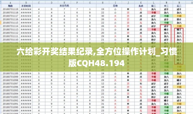 六给彩开奖结果纪录,全方位操作计划_习惯版CQH48.194