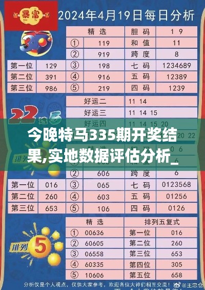 今晚特马335期开奖结果,实地数据评估分析_PQZ41.969高效版