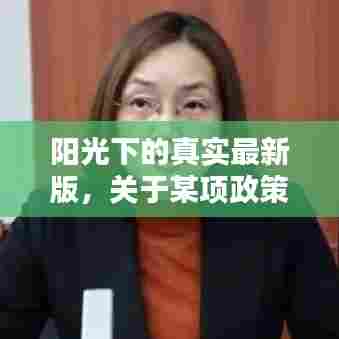 阳光下的真实最新版,政策或技术更新的深度探讨
