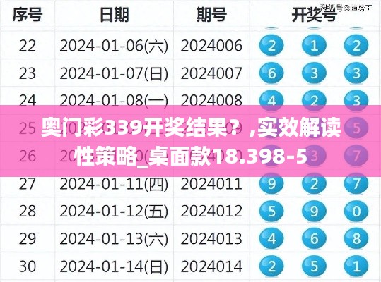 奥门彩339开奖结果?,实效解读性策略_桌面款18.398-5