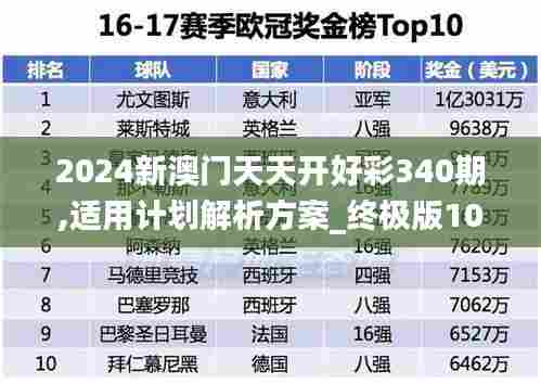 2024新澳门天天开好彩340期,适用计划解析方案_终极版10.378