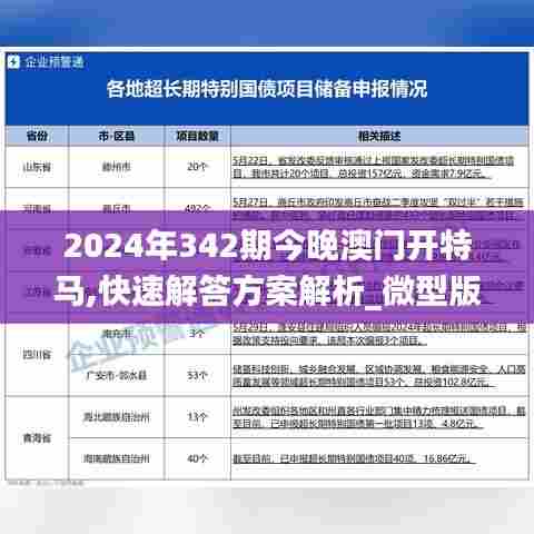 2024年342期今晚澳门开特马,快速解答方案解析_微型版8.239