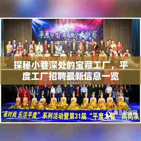 探秘小巷深处的宝藏工厂,平度工厂最新招聘信息全解析