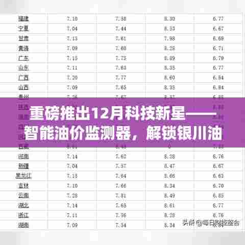 重磅，智能油价监测器解锁银川油价新纪元，引领科技新星！