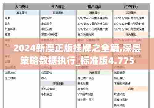 2024新澳正版挂牌之全篇,深层策略数据执行_标准版4.775