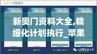 新奥门资料大全,精细化计划执行_苹果2.459