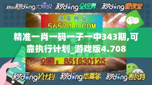 精准一肖一码一子一中343期,可靠执行计划_游戏版4.708