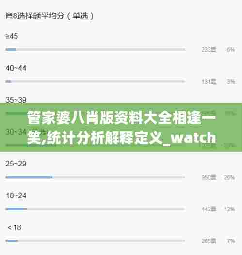 管家婆八肖版资料大全相逢一笑,统计分析解释定义_watchOS1.506