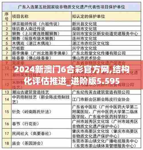 2024新澳门6合彩官方网,结构化评估推进_进阶版5.595