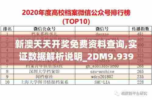 新澳天天开奖免费资料查询,实证数据解析说明_2DM9.939