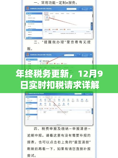 年终税务更新详解,实时扣税请求与操作指南(12月9日版)