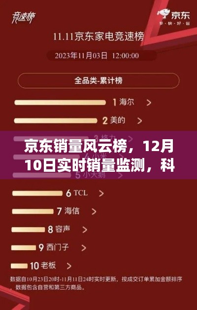 京东实时销量风云榜,科技引领购物新纪元,12月10日销量监测报告