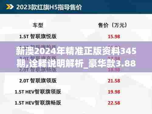 新澳2024年精准正版资料345期,诠释说明解析_豪华款3.883