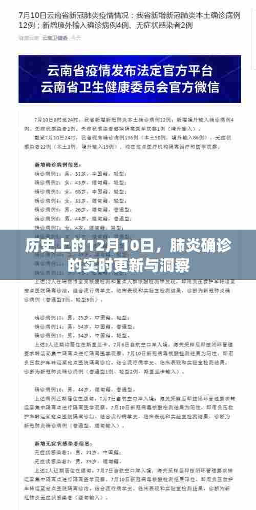 肺炎确诊实时更新与洞察,历史上的重要时刻——12月10日
