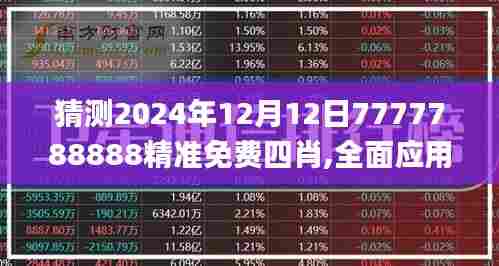 猜测2024年12月12日7777788888精准免费四肖,全面应用分析数据_VIP1.818