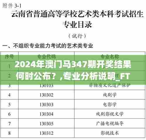 2024年澳门马347期开奖结果何时公布?,专业分析说明_FT7.718
