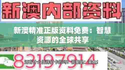 新澳精准正版资料免费:智慧资源的全球共享
