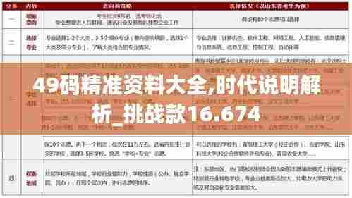 49码精准资料大全,时代说明解析_挑战款16.674