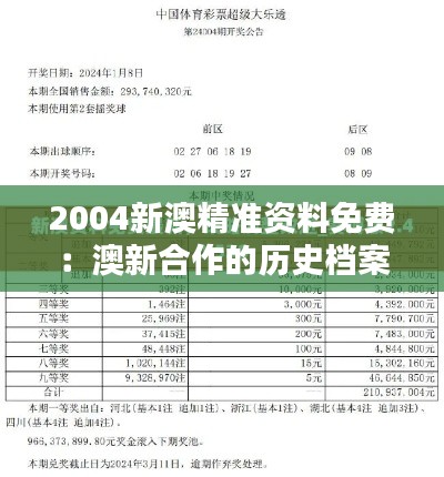 2004新澳精准资料免费:澳新合作的历史档案,免费开放
