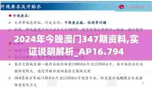 2024年今晚澳门347期资料,实证说明解析_AP16.794