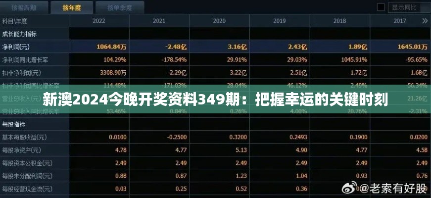 新澳2024今晚开奖资料349期:把握幸运的关键时刻