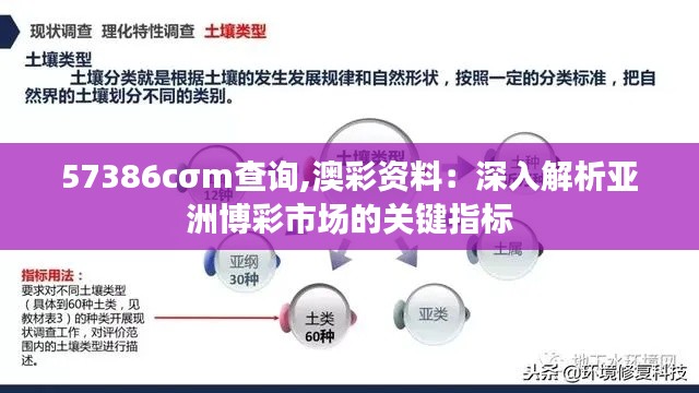 57386cσm查询,澳彩资料:深入解析亚洲博彩市场的关键指标