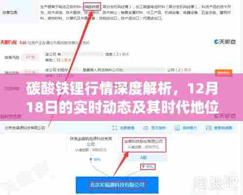 碳酸铁锂行情深度解析，最新实时动态与时代地位探讨（12月18日）