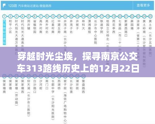 南京公交313路线历史上的特殊日,探寻时光尘埃中的十二月二十二日实时轨迹