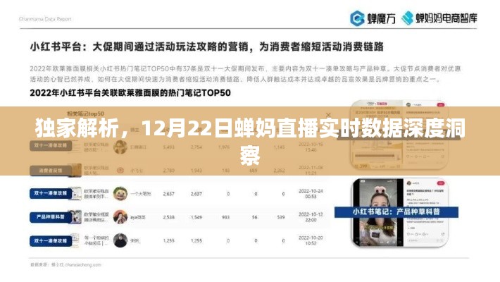 独家解析,蝉妈直播实时数据深度洞察报告(12月22日)