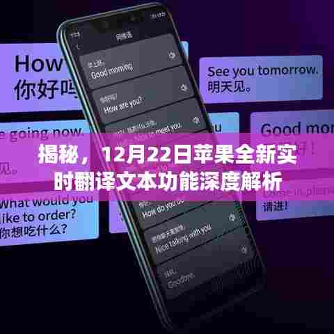 揭秘,苹果全新实时翻译文本功能深度解析及运用指南