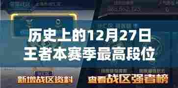 王者赛季巅峰时刻,历史12月27日最高段位实时展示