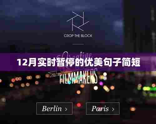 精选优美句子，时光暂停在静美的十二月