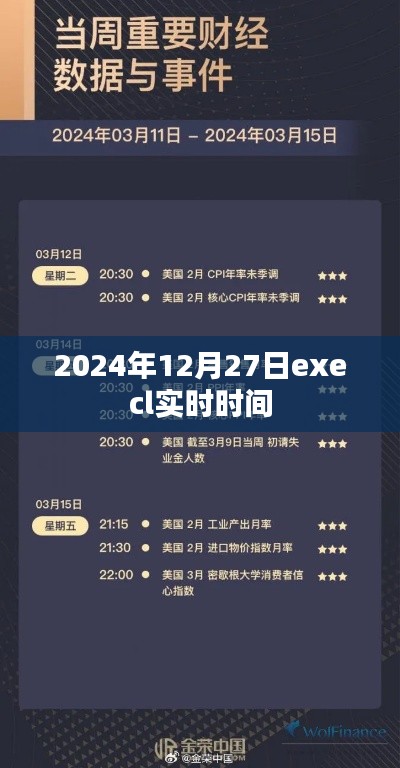 Excel实时时间显示,未来日期预测至2024年12月27日