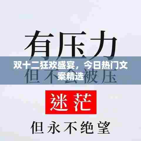 双十二狂欢盛宴,精选文案大放送