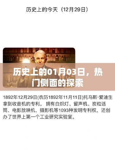 历史侧面的探索,一月三日热门事件回顾