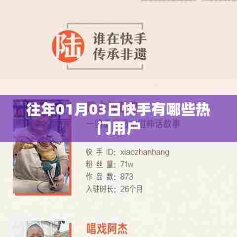 快手热门用户盘点,历年一月三日瞩目之星