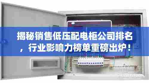 揭秘销售低压配电柜公司排名，行业影响力榜单重磅出炉！