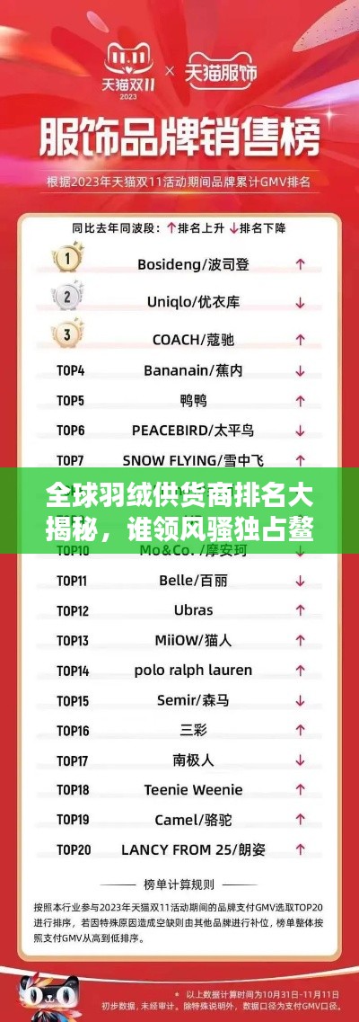 全球羽绒供货商排名大揭秘，谁领风骚独占鳌头？