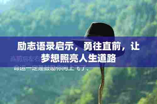 励志语录启示,勇往直前,让梦想照亮人生道路