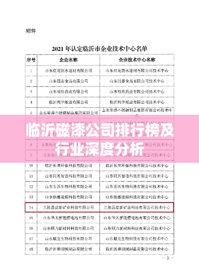 临沂磁漆公司排行榜及行业深度分析