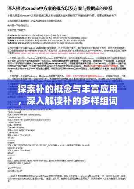 探索补的概念与丰富应用,深入解读补的多样组词