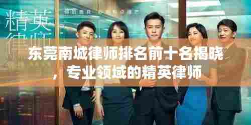 东莞南城律师排名前十名揭晓,专业领域的精英律师