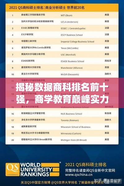 揭秘数据商科排名前十强，商学教育巅峰实力大解密！